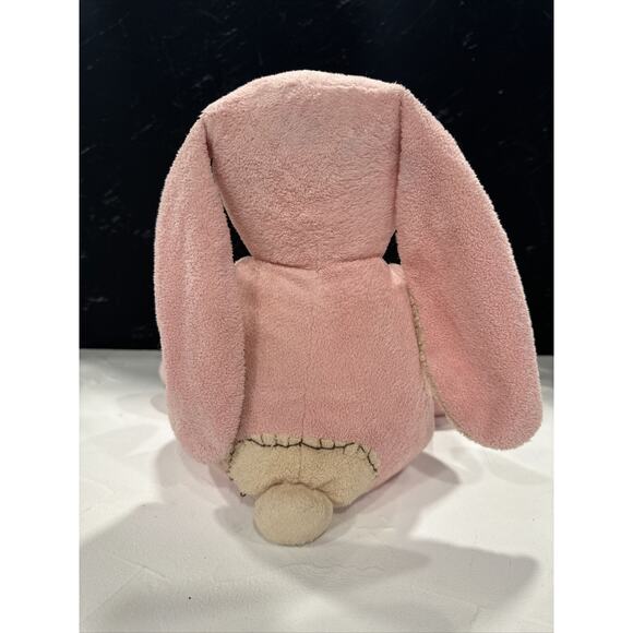 Pottery Barn Kids Patchwork Stitched Pink Bunny Rabbit 16” Plush Stuffed Animal - Picture 5 of 5